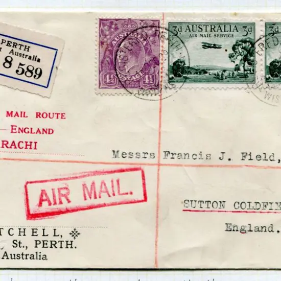 1929 (15th Dec) Aust to London via Karachi ...