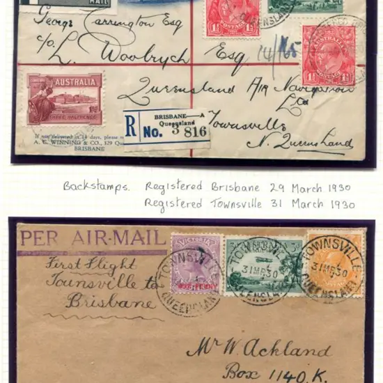 1930 (31st Mar) Brisbane to Townsville AC Winning ...