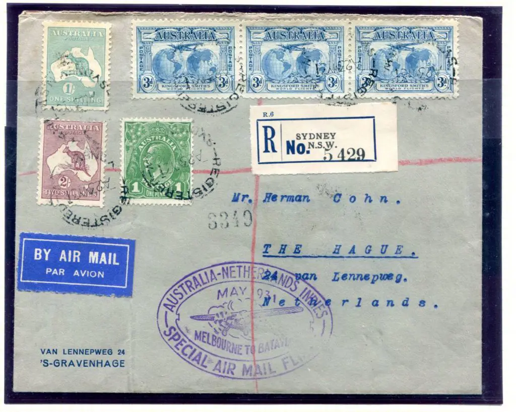 1931 (22nd May) Australia to Holland KLM ... Image 1++