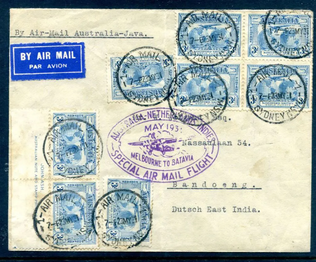 1931 (22nd May) Australia to Java addressed to ... Image 1++