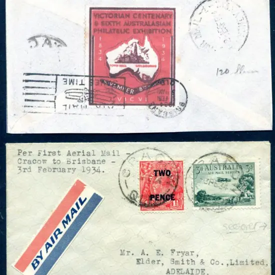 1934 (3rd Feb) Cracow to Brisbane by Aircrafts Pty ...