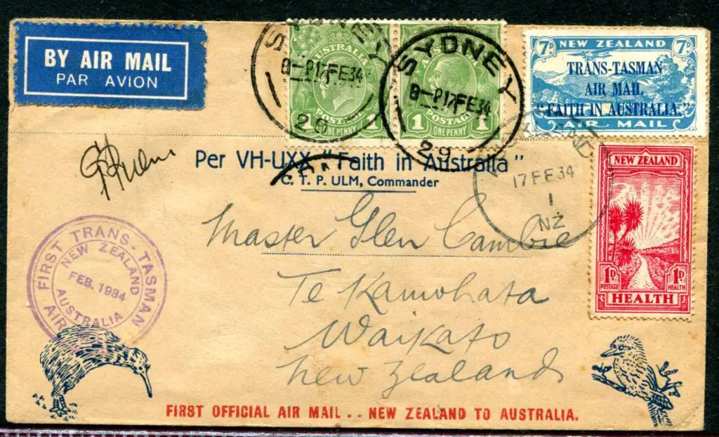 1934 (17th Feb) New Zealand to Australia & return ... Image 1++