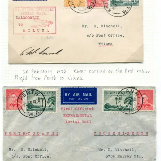 1936 (18th & 20th Feb) Kalgoorlie to Wiluna ...