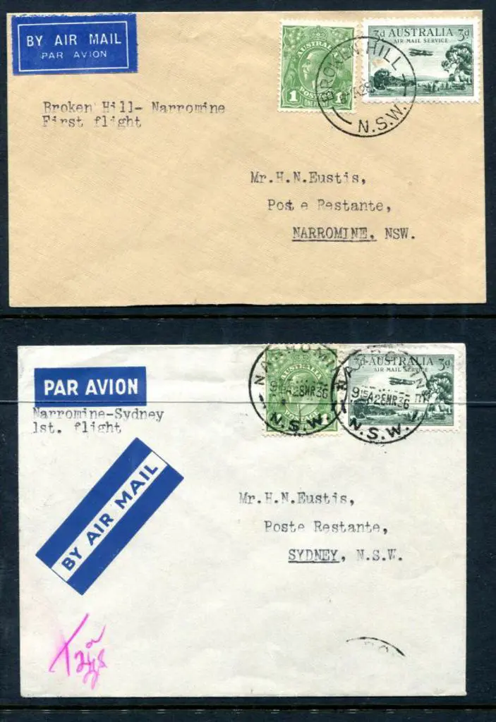 1936 (27th Mar) Broken Hill to Narromine & ... Image 1++