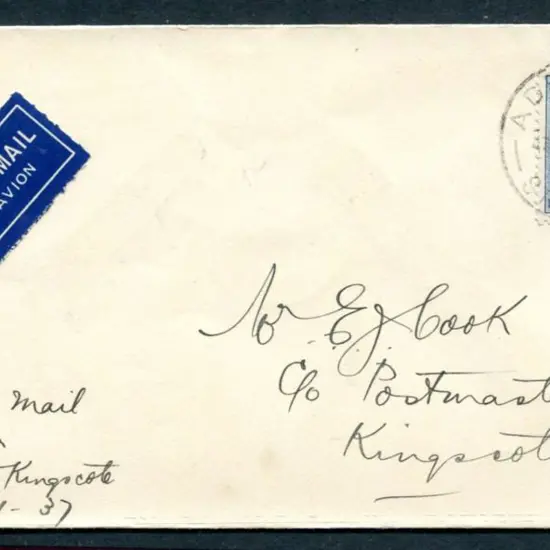 1937 (1st Jan) Adelaide to American River ...