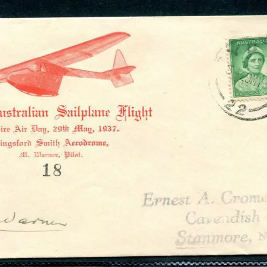 1937 (29th May) "First Australian Sailplane Flight ...