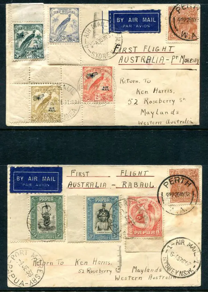 1938 (30th May) Aust to Papua & Aust to New Guinea ... Image 1++