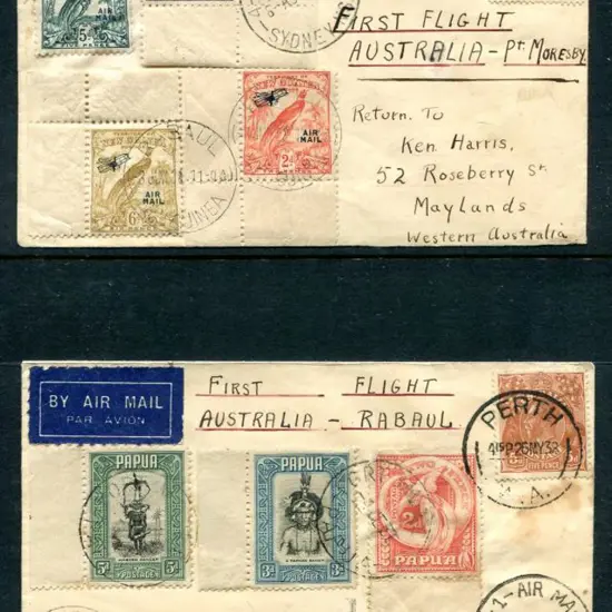 1938 (30th May) Aust to Papua & Aust to New Guinea ...
