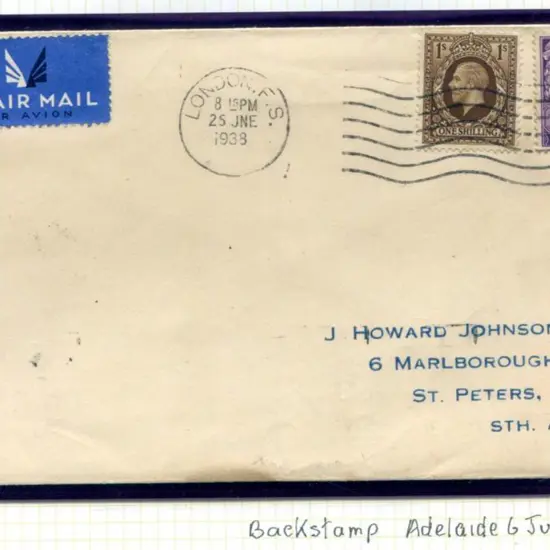 1938 (26th June) England to Australian "All The ...