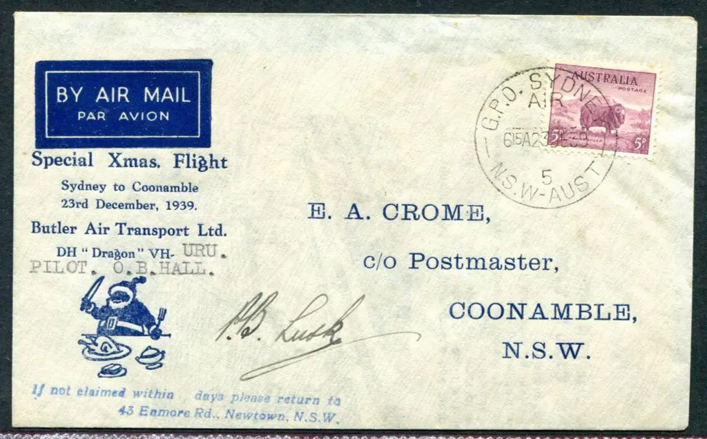 1939 (23rd Dec) Sydney to Coonamble Christmas ... Image 1++
