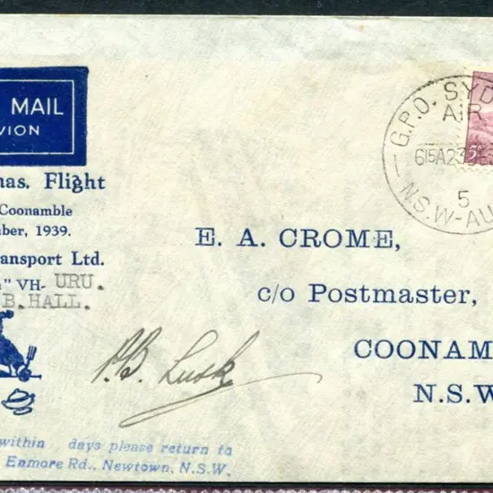 1939 (23rd Dec) Sydney to Coonamble Christmas ...