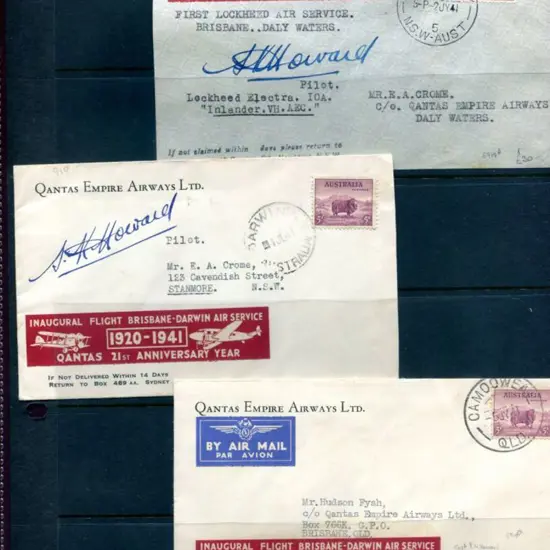 1941 (3rd July) Darwin to Brisbane & Brisbane to ...