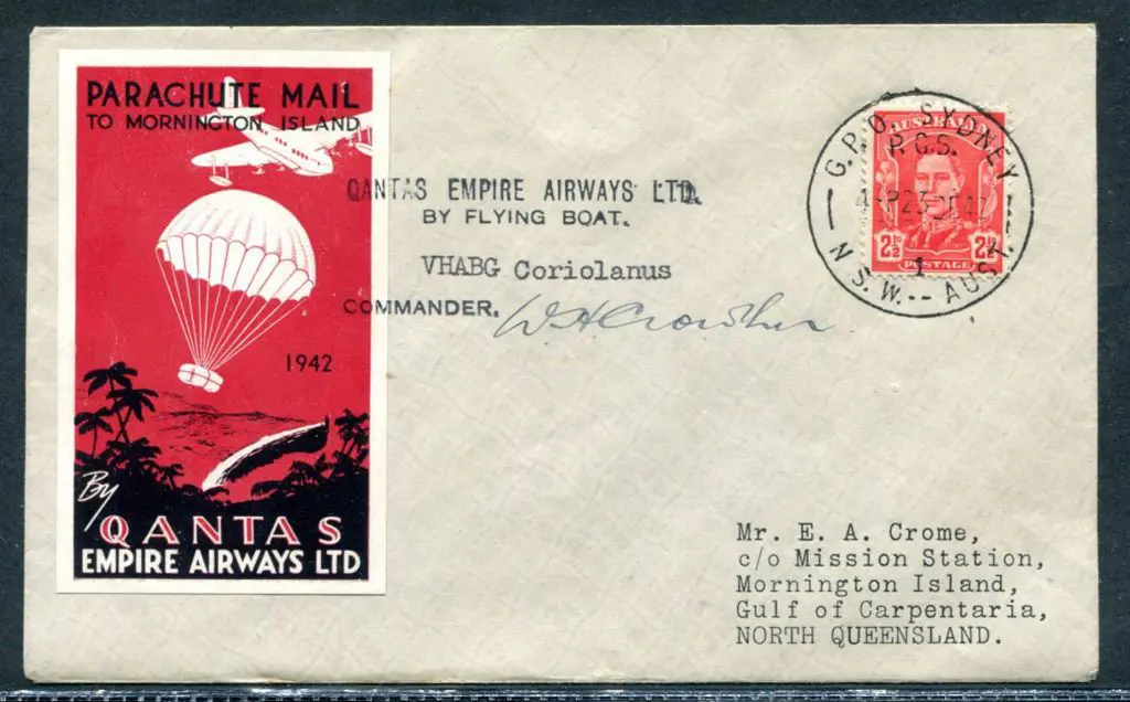 1942 (23rd Dec) Sydney to Mornington Island Qantas ... Image 1++