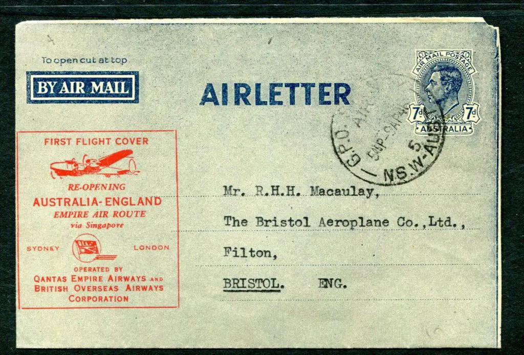 1946 (9th April) Australia to England re-opening ... Image 1++