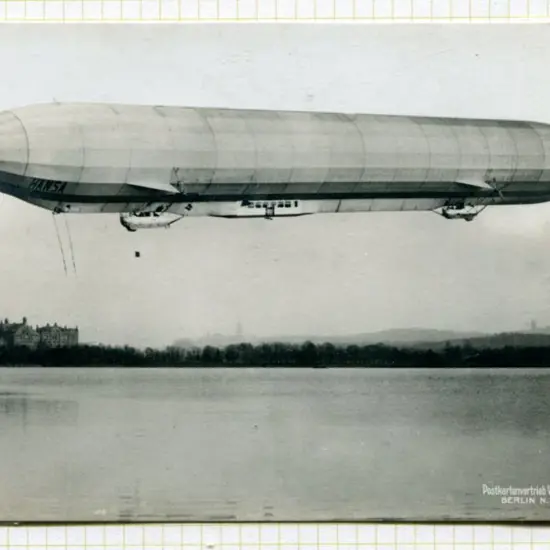 LZ13 "Hansa" b&w photo card unused, LZ17 "Sachsen" ...