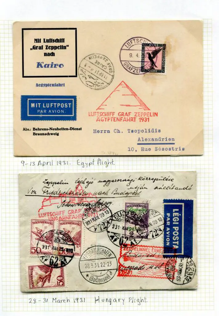 LZ127-104 Friedrichshafen-Budapest Mar 28-29 1931 ... Image 1++