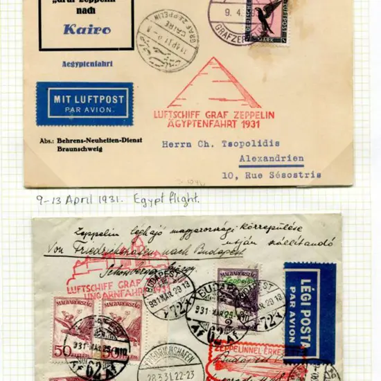 LZ127-104 Friedrichshafen-Budapest Mar 28-29 1931 ...
