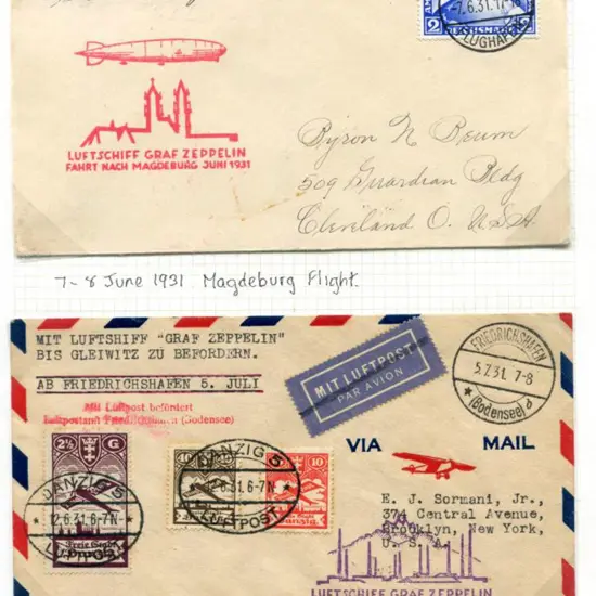 LZ127-113A Magdeburg-Friedrichshafen June 7-8-1931 ...