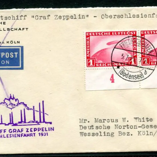 LZ127-122AS Upper Silesia Flight July 5 1931 with ...