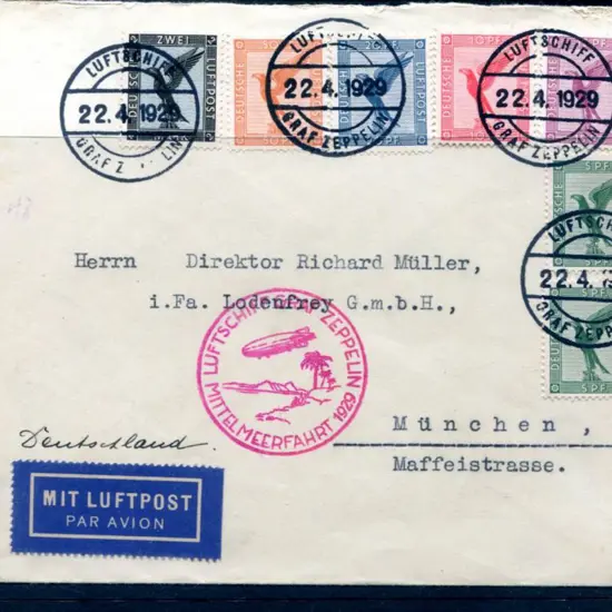 LZ127-19C Mediterranean Flight with on board ...