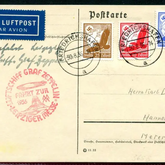 LZ127-264A Flight to Leipzigfair Aug 30-31 1926 ...