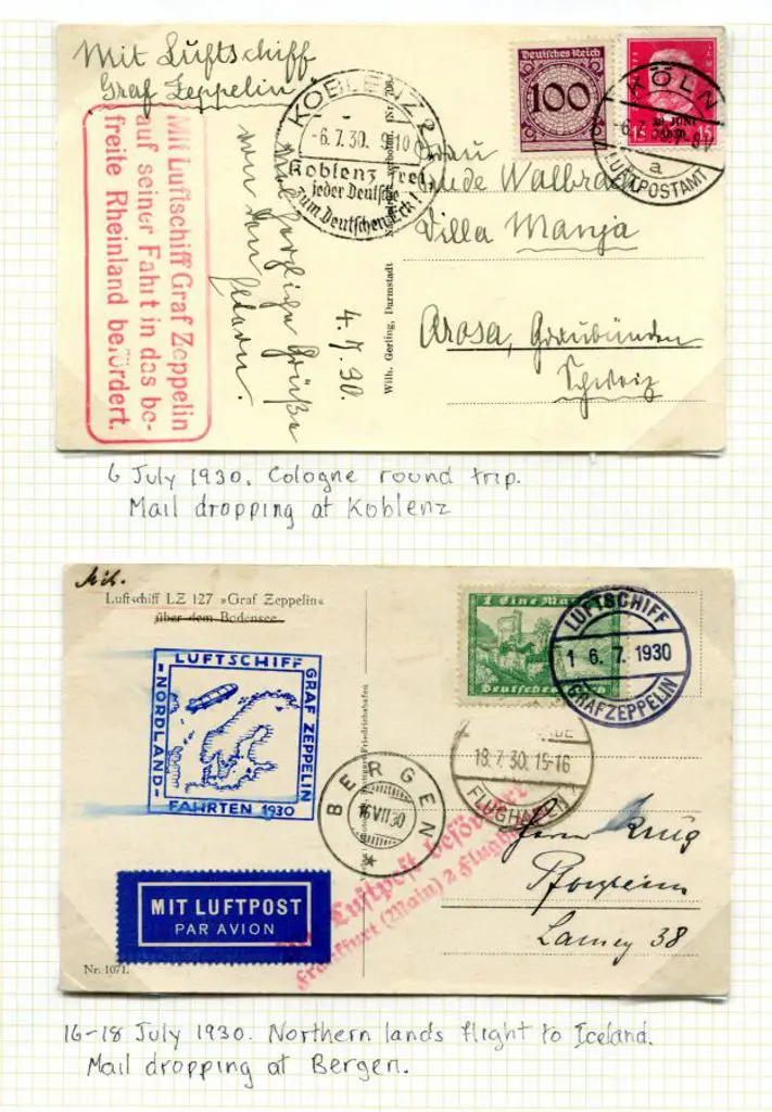 LZ127-57C/50Cb July 6 1930 Round Trip Cologne with ... Image 1++