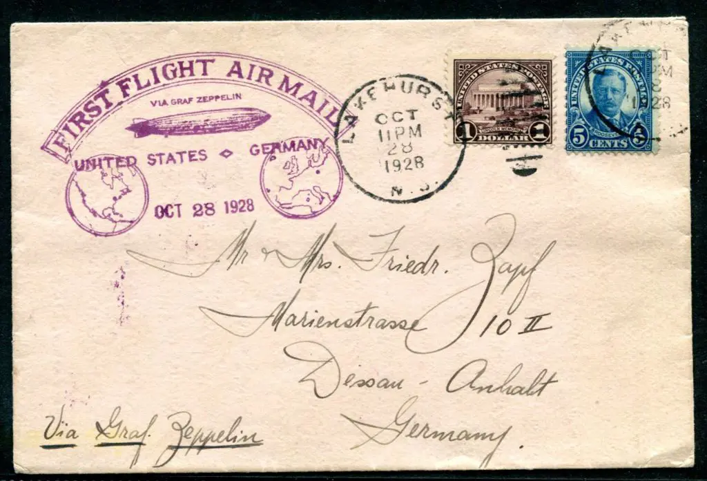 LZ127-7A Graf Zeppelin Lakehurst-Germany cover ... Image 1++