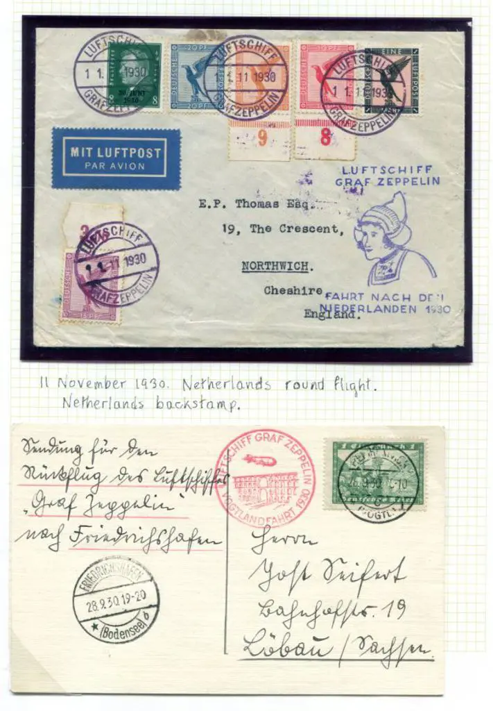 LZ127-84A Sept 28 1930 Vogtland Flight card ... Image 1++