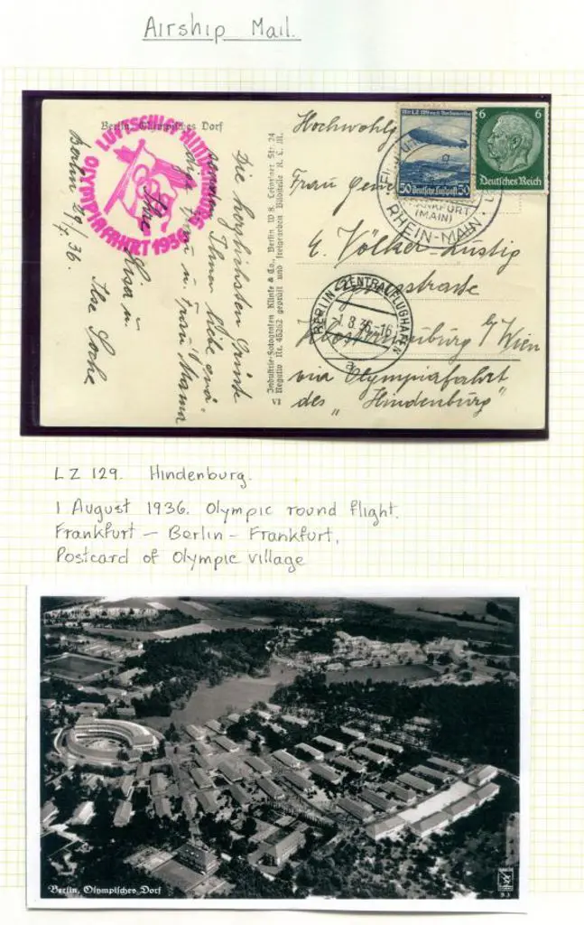 LZ129-19 Olympic Flight (Round Flight) Postcard ... Image 1++