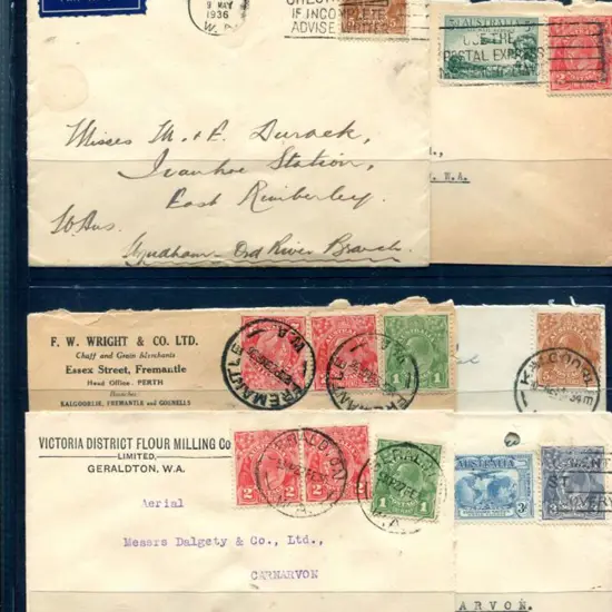 Airmail Covers Small bundle of 17 & 1 front with ...