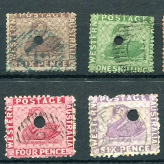 Commissariat Punctures on 1861 2d blue clean-cut ...