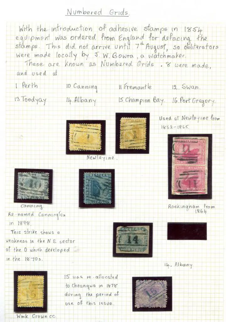 Numbered Grids Album page with Number 1 on 1d ... Image 1++