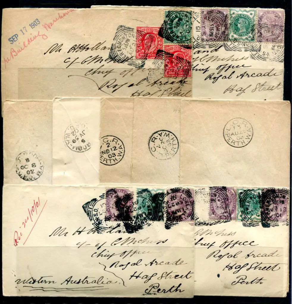 Postal History 1901 & 1905 range plus 1938 env ... Image 1++