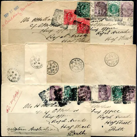 Postal History 1901 & 1905 range plus 1938 env ...