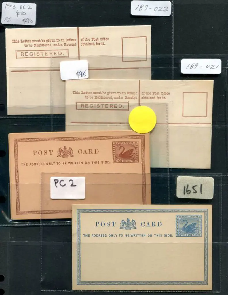 Postal Stationery Duplicated range in protector ... Image 1++
