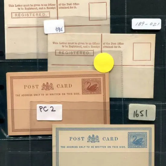 Postal Stationery Duplicated range in protector ...