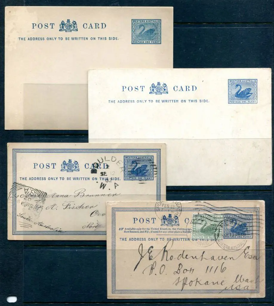 Postcards 1d blue group noting 1d steel blue with ... Image 1++