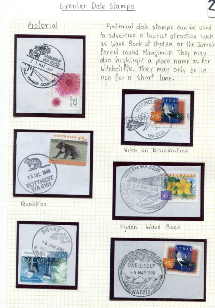 Postmarks 1971-2013 pictorial types on 9 pages ... Image 1++
