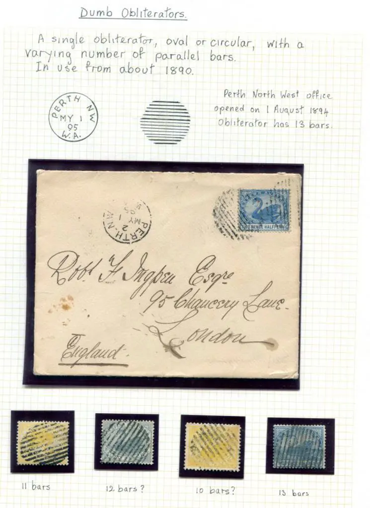 Postmarks Dumb obliterator strikes on 3 covers, a ... Image 1++