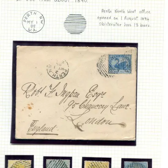 Postmarks Dumb obliterator strikes on 3 covers, a ...