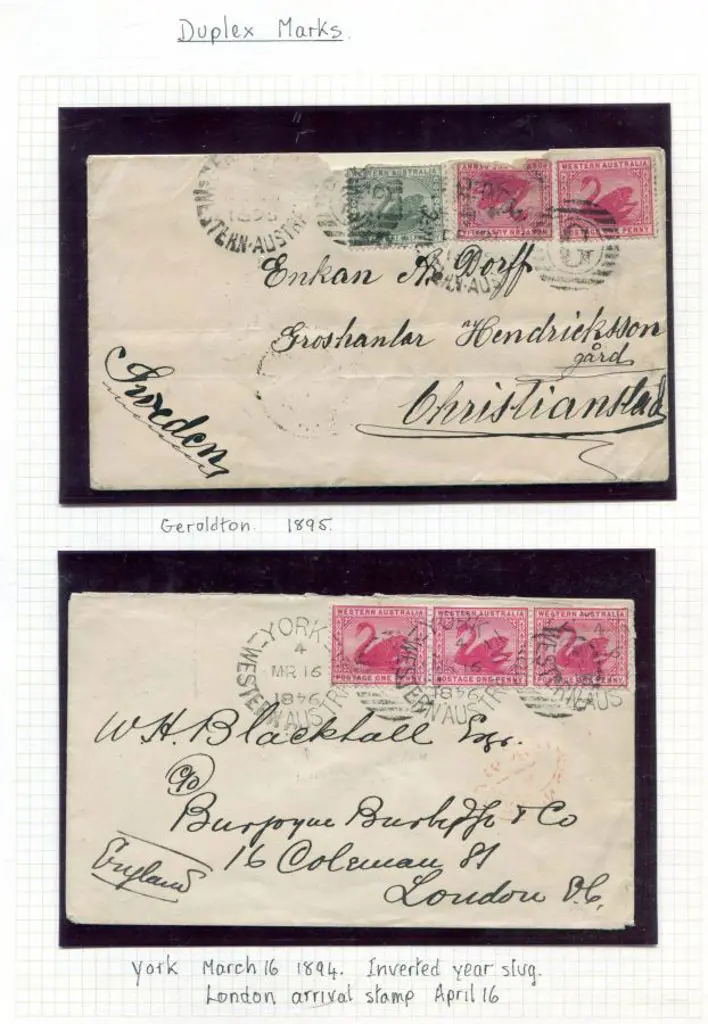 Postmarks Duplex range on 7 pages for locations ... Image 1++