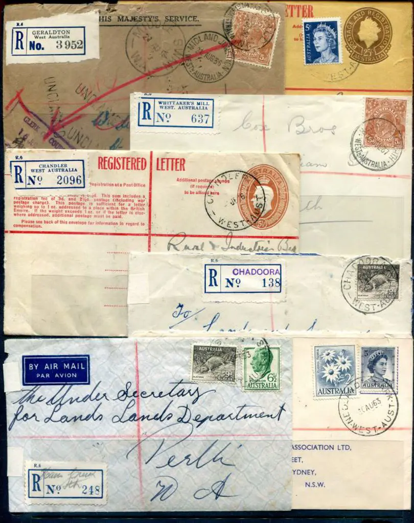 Registered Mail 1936-1970 quality group with 1936 ... Image 1++