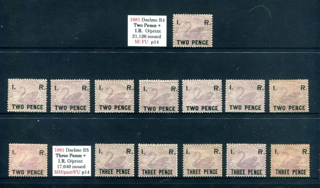 Revenues 1881 "I.R…." ovptd Mint/unused selection ... Image 1++