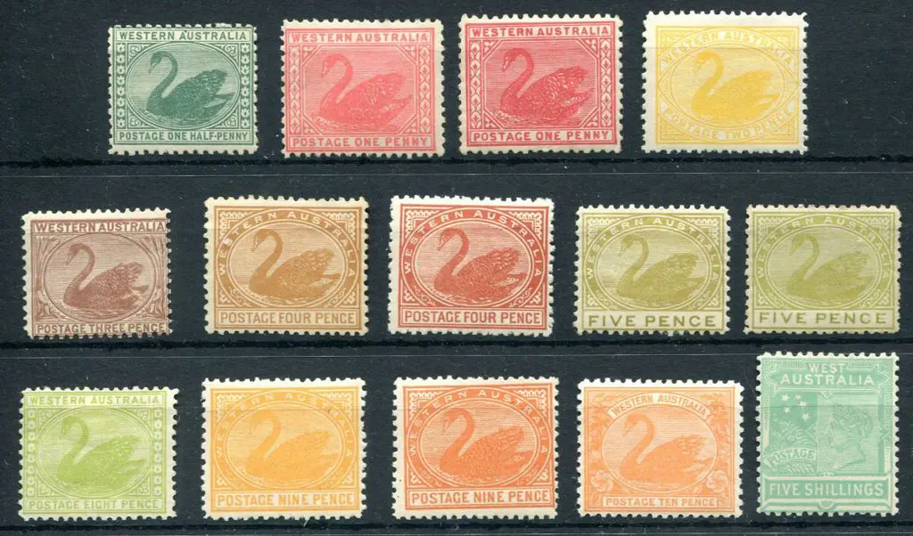Swans 1905/12 wmk GR/double-lined A selection ... Image 1++