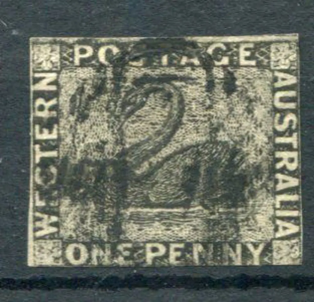 1854 1d black just cut into at base with other 3 ... Image 1++