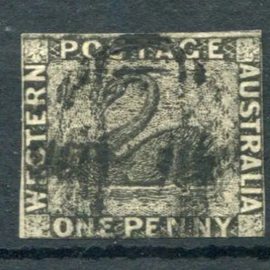 1854 1d black just cut into at base with other 3 ...