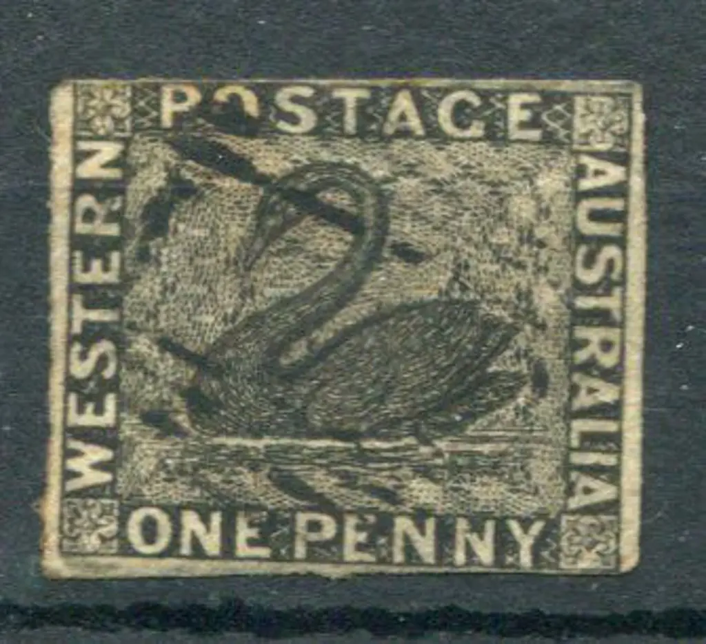 1854 1d black with 2 fine & 2 very close margins. ... Image 1++