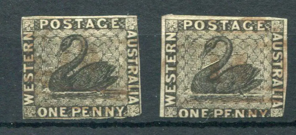 1854 1d black x 2 with first having close to ... Image 1++