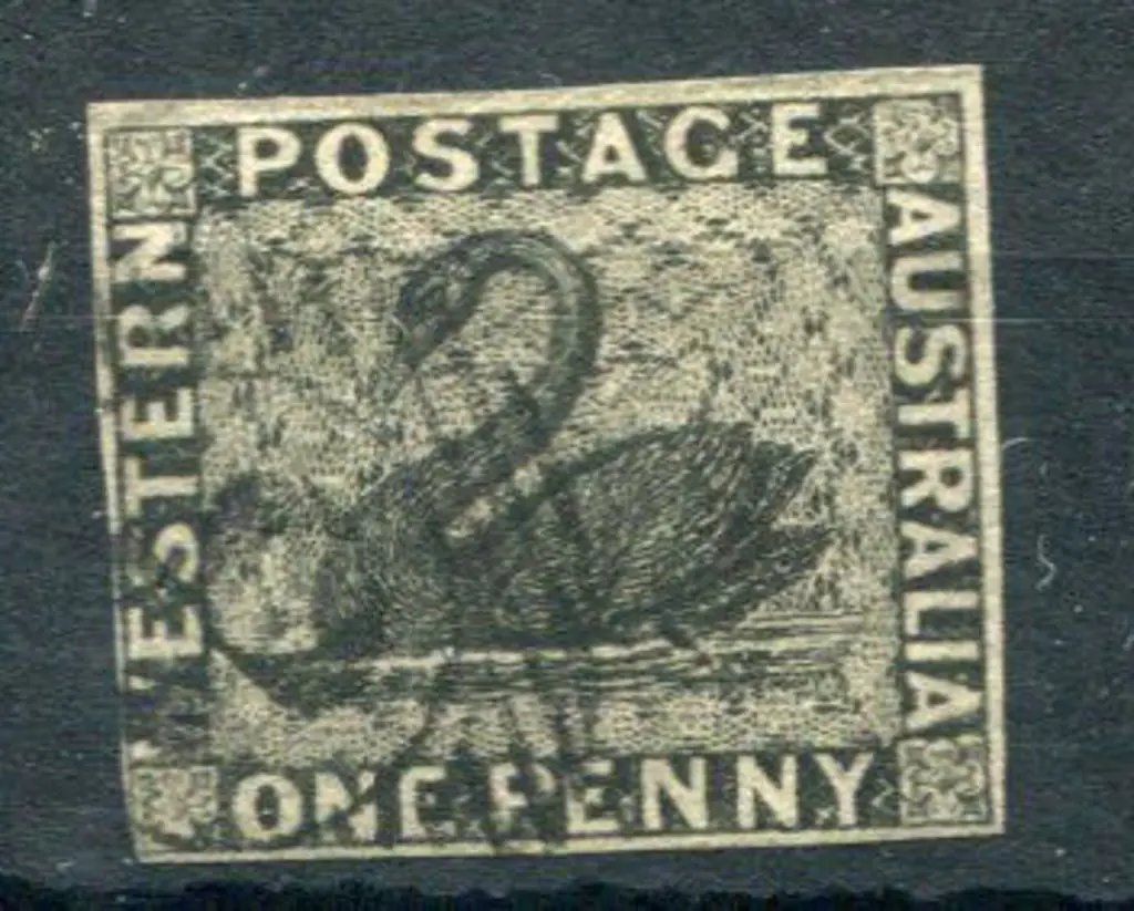 1854 1d black with 3 clear margins, close at ... Image 1++
