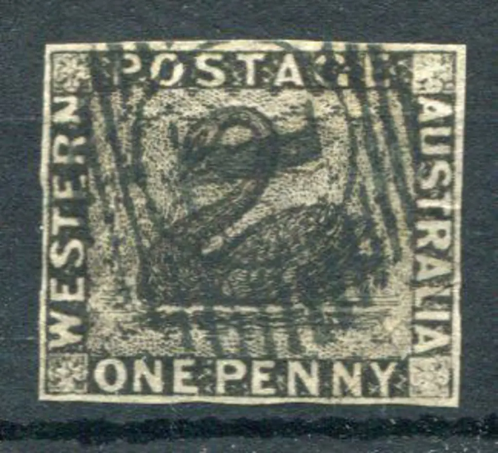1854 1d black with neat even clear margins. F/U ... Image 1++